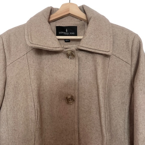 LONDON FOG Women's Single-Breasted Wool Blend Coat‎  XL - Picture 4 of 10